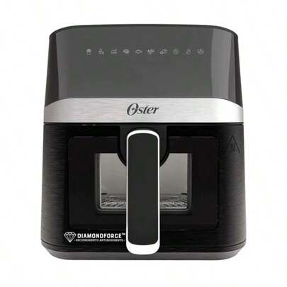 Freidora de aire digital Oster 4 litros negra modelo CKSTAF40WDDF, cocina rápida y sin aceite, control táctil, diseño moderno, materiales resistentes y fácil de limpiar, ideal para el hogar