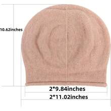 Cashmere Slouchy Knit Hat For Women Men Winter Soft Warm Ski Wool Knitted Skull Beanies Caphalloween - Màu Đỏ Sâu - Xem 5