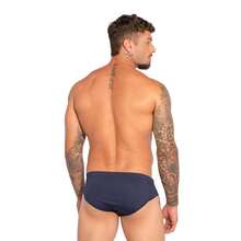 SIGH Kit Of 3 Men's Briefs, Smooth Microfiber Thong, Sexy Fashion, Adult, Built-In Elastic - 藏蓝色 - 查看 4