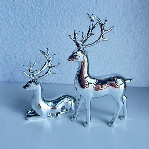 1PC, Electroplated Deer Figurine, Nordic Deer Figurine, Christmas Deer Figurine, Simple Living Room Tabletop Home Decoration Item