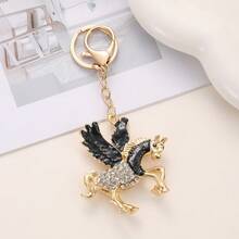 Nuevo llavero con poni volador con strass, regalo, accesorio para bolso, llavero de coche, accesorio de aleación de zinc con mariposa estilo bohemio, accesorios de otoño para bolsos y coches, ideas de regalo para maestros, amigos y hermanas