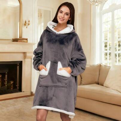 Tragbare Decke,oversize hoodie damen, oversize hoodie herren, Ultra Weiche Warme Hoodie-Sweatshirt,tragbare Decke für Männer,,Perfekt für Zuhause & Reisen,Flauschig Kuscheldecke Sofa Decke,decke mit ärmeln,hoodie decke herren,decken hoodie damen,decke mit ärmeln und kapuze,Reise-Wärmedecke, leichte Reisedecke als Accessoire