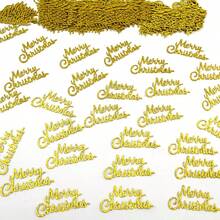 50/100/200pcs Christmas Theme Party Merry Christmas Paper Confetti Table Decor