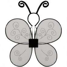 Funcredible Black Bug Wings And Headband Bug Costume For Women And Black Butterfly Wings Moth Costume Accessories Insect Accessories For Girls