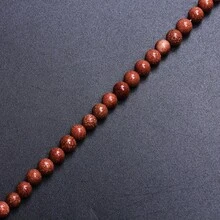 1 String 4/6/8/10mm Natural Stone Jinsha Stone Round Beads DIY For Earring Bracelet Ornaments Material Accessories - Đỏ - Xem 12