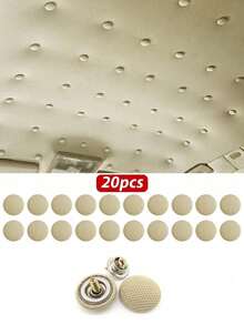 50 piezas Clips de reparación para revestimiento interior del automóvil - Para arreglar revestimiento interior colgante, sin necesidad de perforar, fácil instalación sin clavos ni botones, adecuado para interior de terciopelo o tela, ajuste universal para todos los modelos de automóviles, sujetadores de presión, sujetadores metálicos para fijación de techo interior de auto, clips de fijación para revestimiento interior del automóvil, clips, botones