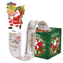 1pc/2pcs/6pcs Christmas Money Box Collection With Santa And Friends For Holiday Party Decorations Gift Exchange Cash Box Festival Ornament