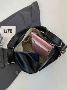 Dedoo 三合一女士多功能手提包，新款时尚高端大容量，适合通勤、背包、单肩包使用 - 黑色 - 查看 10