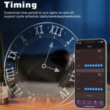 HBOWMDJIA 3ft-100ft Smart RGB LED Strip Lights With Remote Control And App Control, Music Sync, Timing, Multiple Colors Lighting, Easy To Install, LED Lights For Bedroom Living Room Decor, Game Room Decor, TV Background, Bar Decor, Ceiling Lighting, Halloween Party Decor, Christmas Gift - Nhiều màu - Xem 6