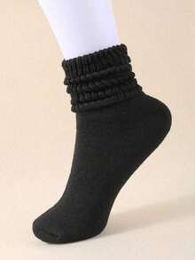 3pairs Women Winter Socks Warm Thick Knit Soft Vintage Casual Crew Socks Fuzzy Socks Knitted Socks For Women