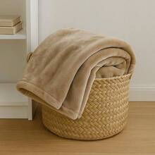 Frazada Suave Individual o Matrimonial Polister u2013 Cobija Ligera para Cama, Viaje, Hogar o Camping u2013 Manta Trmica Lavable Beige, Individual - Azul Marino + Individual - Ver 8