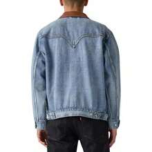 Levi's Men's Western Shorthorn Relaxed-Fit Denim Trucker Jacket | - Màu xanh lam - Xem 2