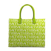 Versace Medusa Large Canvas Large Tote Bag - 青檸色 - 查看 3