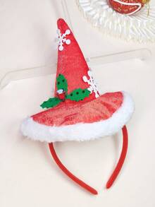 1pc Christmas Tree Shaped Headband With Bells For Girls, Children Christmas Hair Accessories, Suitable For Christmas Party