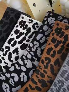 5 Pairs Women's Leopard Print Socks - High-Waisted Stackable Mid-Calf Retro Fashion Socks With Bold Animal Print, Assorted Colors For Fall Winter Outfits,Worthy Stylish Accessories, Novelty So - Multicolor - View 7