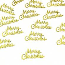 50/100/200pcs Christmas Theme Party Merry Christmas Paper Confetti Table Decor