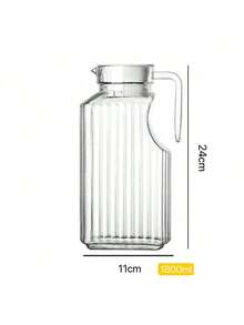 1 pieza Botella de agua multifuncional resistente al calor y al frío - Recipiente de almacenamiento para bebidas calientes o frías, jarra de agua para refrigerador, recipiente para jugo, botella de agua, tetera de té helado o olla de leche, adecuado para cocina, comedor, campamento al aire libre