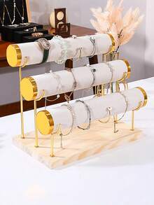 1 pieza Nuevo estante de joyería de nogal, exhibidor de joyas, collares y pendientes, estante de joyería con textura de modelo de retrato de alta gama, disponible en varios colores, ideal para viajes y ambiente fresco - Multicolor - Ver 13