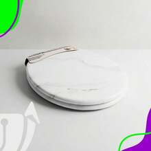 Universal White Toilet Seat With Lid - 白色大理石 - 查看 7