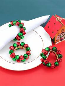 6pcs Christmas Tree Napkin Rings, Suitable For Room Decor, Dining Table Decor, Home Decor, Fit For Christmas, Party, Birthday, Wedding And Banquet Buffet Table Elegant Minimalist Decoration - Multicolor - View 24