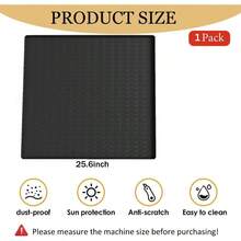 - 2 fundas para lavadora y secadora para la parte superior, 26.5x 23.5 pulgadas, almohadillas para orejas de silicona para lavadora y secadora, antideslizante e impermeable - Negro - + 25,6 x 23,6"-1 pieza - Ver 5