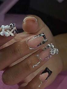 24 Pieces/Random Delivery - High-End Salon-Grade Press-On Nails - Short Square Full-Coverage False Nails, Solid Color Nails, Almond-Shaped Press-On Nails, Coffin-Shaped Nails, Oval Nails. Various Nails, Press-On Nails, Nail Art Supplies, Suitable Women And Girls Who Love Beauty, Improve Themselves, And Be Good To Themselves/Manicure (Random Delivery);