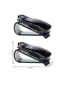 Multi Function Car Sunglasses Clip, Sunglasses Holders For Car, Magnetic PU Leather Fashion Glasses Holder For Car Visor,Sunglass Holder Organizer Visor Clip, Stylish Round Frame Organizer ,Car Interior Accessories, Magnetic Glasses Clip, Ticket Clip For Car