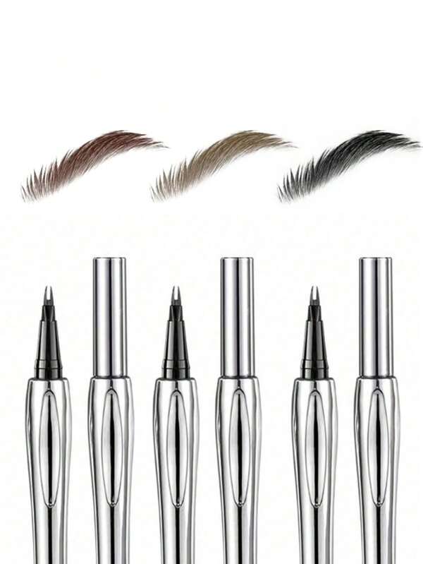 RUW 1 peça, caneta para sobrancelhas, líquida, quatro pontas, à prova d'água, de longa duração, marrom, preta, ferramenta de maquiagem, cosméticos, sobrancelhas, Natal, ano novo, dia dos namorados