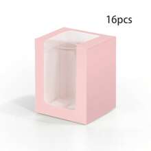 16个带透明窗口的牛皮纸盒，礼品盒，用于礼品、糖果、人偶、婚礼、毕业 - 彩色 - 查看 10