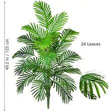 Árbol de palma artificial grande de 68-88-145cm, hojas y ramas de palma verde plástica falsa tropical, adecuado para la decoración del hogar y el jardín - Verde Oliva - Ver 19