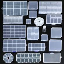 SMI Fine 塑料收纳盒储物盒珠宝盒带可调节隔板适用于珠子艺术品DIY工艺品珠宝渔具 - 無色 - 查看 1