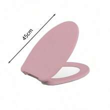 1 Stück Toilettensitz aus hochwertigen Materialien in Einzelfarbe, mit mehreren Farboptionen erhältlich. Geeignet für Hotels und Badezimmer, er bietet Ihnen ein sauberes, leises und komfortables Nutzungserlebnis und ist damit die ideale Wahl für den Austausch von Toilettenzubehör.