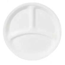 Winter Frost White, Round Divided Dinner Plate, 10.25"
