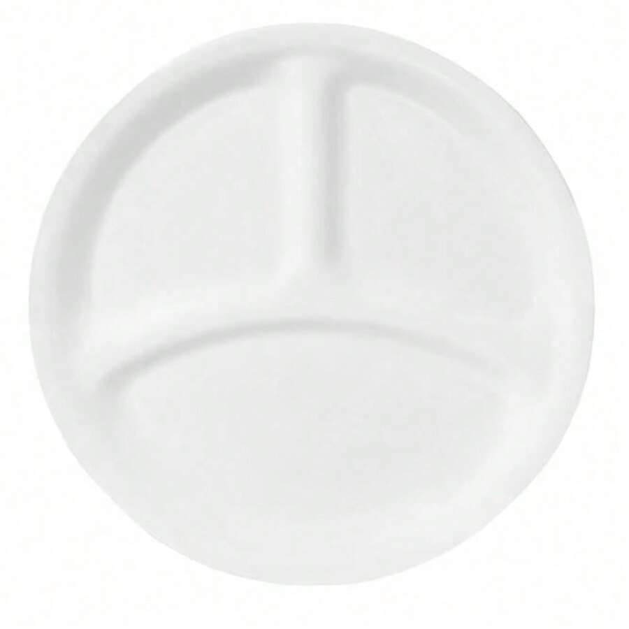 Winter Frost White, Round Divided Dinner Plate, 10.25"
