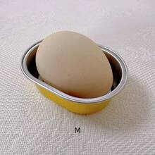 20个迷你锡纸杯烤箱空气炸锅专用加厚耐高温蛋糕椭圆形芝士布丁半熟奶酪烘焙模具 - 金色 - 查看 12