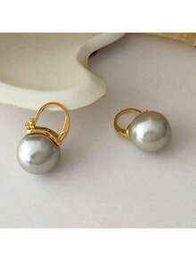 A Pair Of Hong Kong Style Earrings, Elegant And Fashionable Earrings, Ladies' Jewelry, Suitable For Daily Wear - Holiday And Mother's Day Holiday Gifts - Gifts For Friends - Xám - Xem 2