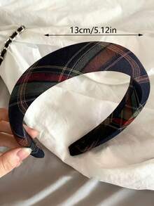 2/1件装女士复古苏格兰格子发带 - 优雅的苏格兰格子发带，颜色可选深棕色/黑色/红色/米色/灰色/白色，复古发型，适合编发、发髻，日常及正式场合佩戴 - 舒适百搭，适合苏格兰风或日常穿着，是圣诞礼物、女士圣诞袜填充物、圣诞礼物、礼物、圣诞袜填充物、女士礼物的理想之选。发带，美妆家居发饰。 - 彩色 - 查看 4
