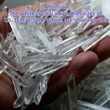 2/5/10pcs Clear Quartz Cluster - Unmounted Independent Mineral Point Imitated Gemstone, Home Office Decor Asymmetrical Bulk Unpolished Crystal, Spiritual & Gift, Translucent Artificial Crystal Dot, Unique Artificial Crystalline, Natural Appearance Crystal, Handpicked - White - View 8