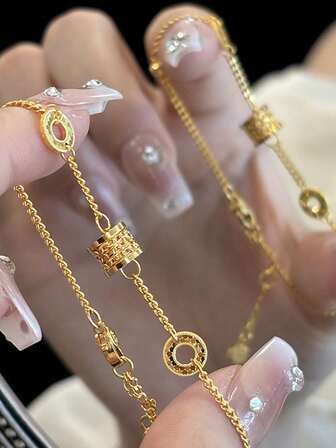 1 Pc Heart Waist Beaded Bracelet, Fashion Luxury Design Women Jewelry