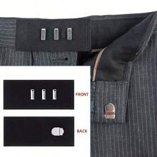 可调节腰带延长扣 - 可拆卸，弹力贴合，男女裤装通用，长钩，牛仔裤纽扣延长器套装，腰带延长器，实用缝纫工具，男女通用可调节腰带延长器 - 彩色 - 查看 5