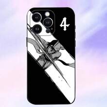 Custodia per telefono compatibile con 16, 15, 14, 13, 12, 11 Plus, Pro Max, XS, X, XR, SE, Mini, 8, 7, in morbido silicone nero, compatibile con custodia per iPhone 17, custodia per iPhone 17 Pro, custodia per iPhone 17 Pro Max, con motivo anime di Ulquiorra Cifer