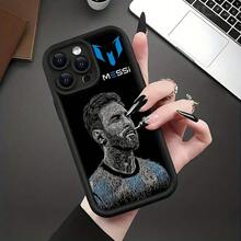 Great Football Player M-MESSI Phone Case Compatible With  17 16e 16 15 14 13 12 11 Mini Pro Max Air X XR XSMAX 8 7 Plus Shockproof Soft TPU Back Cover, Daily Use Case, Durable Material,  User, Fan Gift  17 Case Cover For  17 Pro Max - 混合顏色 - 查看 3