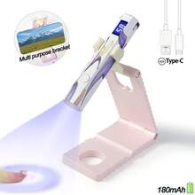 Lâmpada de secagem de unhas portátil, UV/LED, que cura todos os tipos de esmalte em gel. Recarregável com cabo Tipo C, conjunto 3 em 1 com suporte, lâmpada e cabo. Compacta e elegante, ótima opção para presente, acessível e com excelente custo-benefício. - Multicolorido - Ver 18