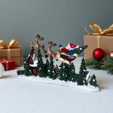 1pc Nordic Creative Resin Christmas Landscape Window Decorations Living Room Crafts Decoration Interior Decoration Home Decor Christmas Decorations Room Decor