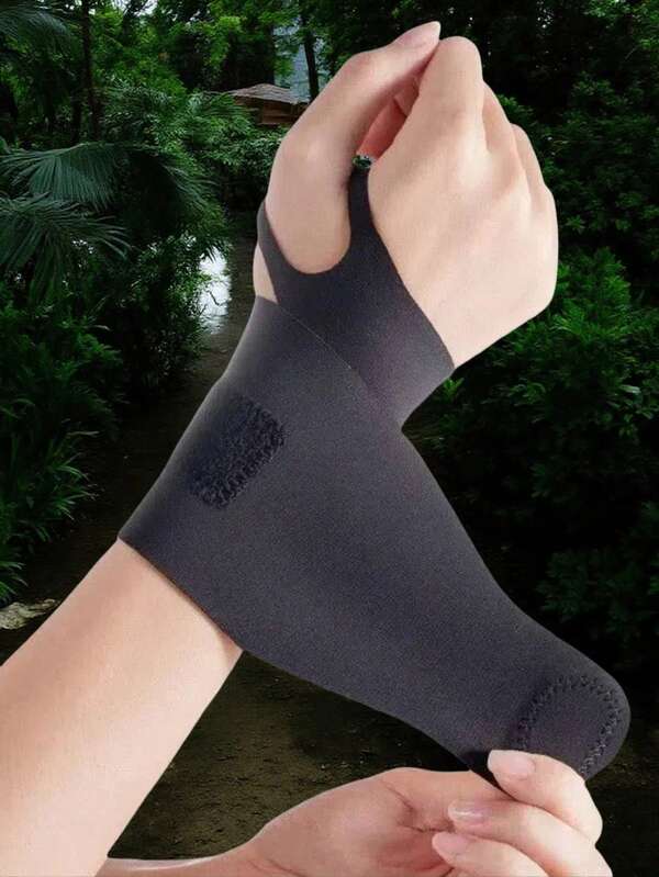 1 pezzo Polsiera traspirante | Manica da compressione sportiva | Supporto per badminton e salto con la corda | Sollievo dal tunnel carpale | Fascia fitness unisex