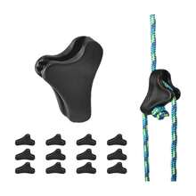 Ultra-Light Tent Rope Tensioner, Suitable For Outdoor Camping Hiking Tent Canopy Sun Shelter (Black, Fits 1-2.5mm Tent Ropes) - Black - View 4