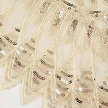 Metme Women's 1920s Scarf Wraps Sequin Deco Fringed Wedding Cape Evening Shawl Vintage Promhalloween - 2-mơ - Xem 4