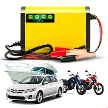 12V Automotive And Motorcycle Battery Charger 300Ah Smart Portable And Slow Charge 2A - Yellow - View 7