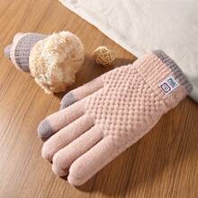 Women's Touchscreen Gloves, Warm Thermal Lining, Outdoor Cycling, Knitted Gloves For Autumn/Winter