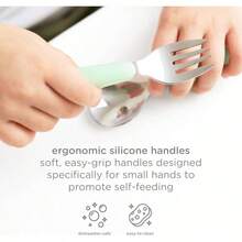 Stainless Steel Utensil Set, Includes 1 Fork 1 Spoon, Smoothie Purple